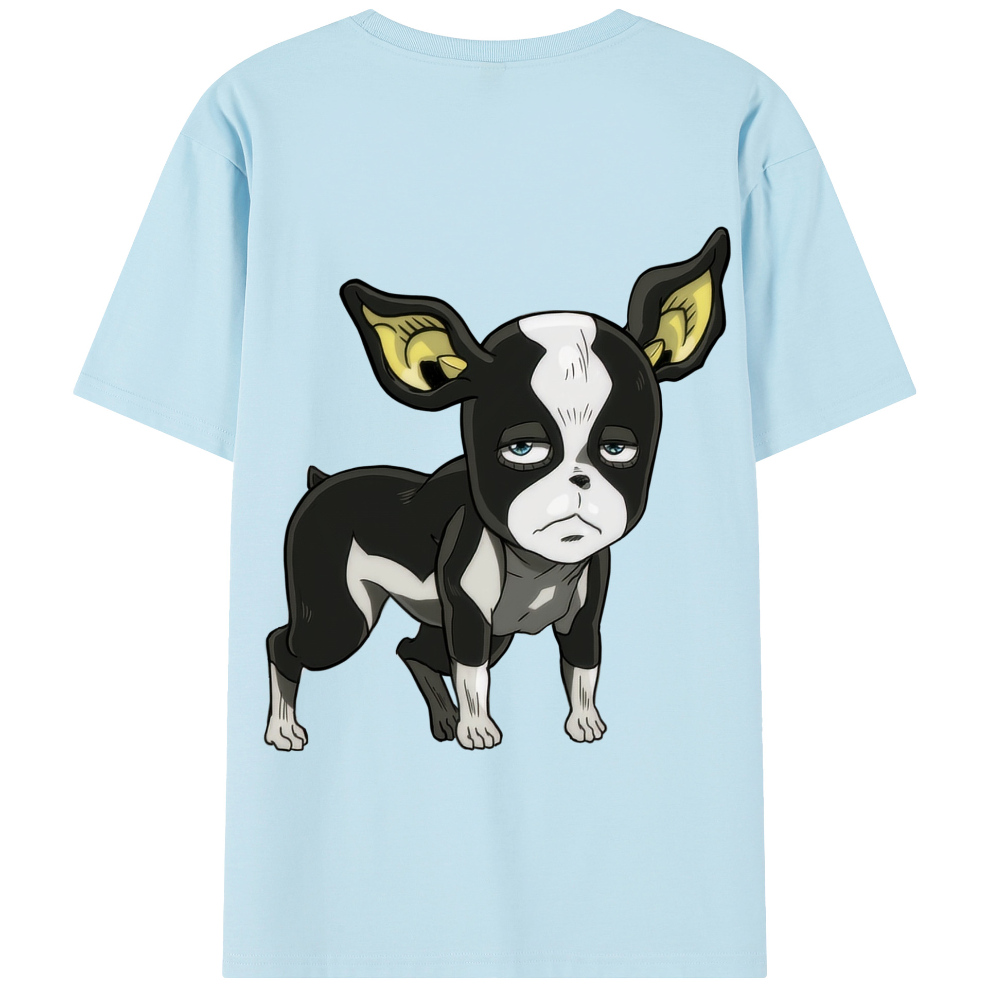 （画像用） ジョジョの奇妙な冒険 イギー JoJo's Bizarre Adventure Iggy 綿100％半袖Tシャツ（背面プリント）
